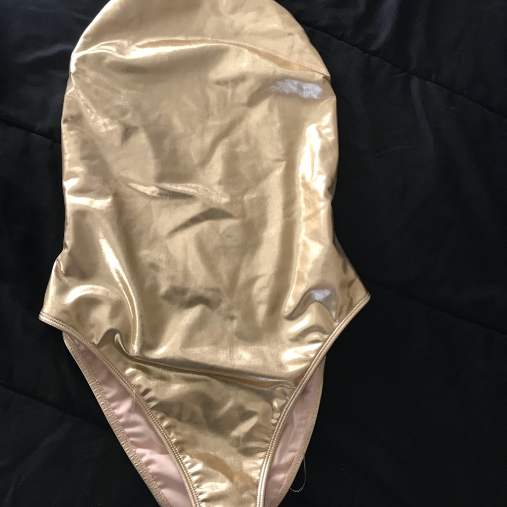 Metallic gold bathing suit